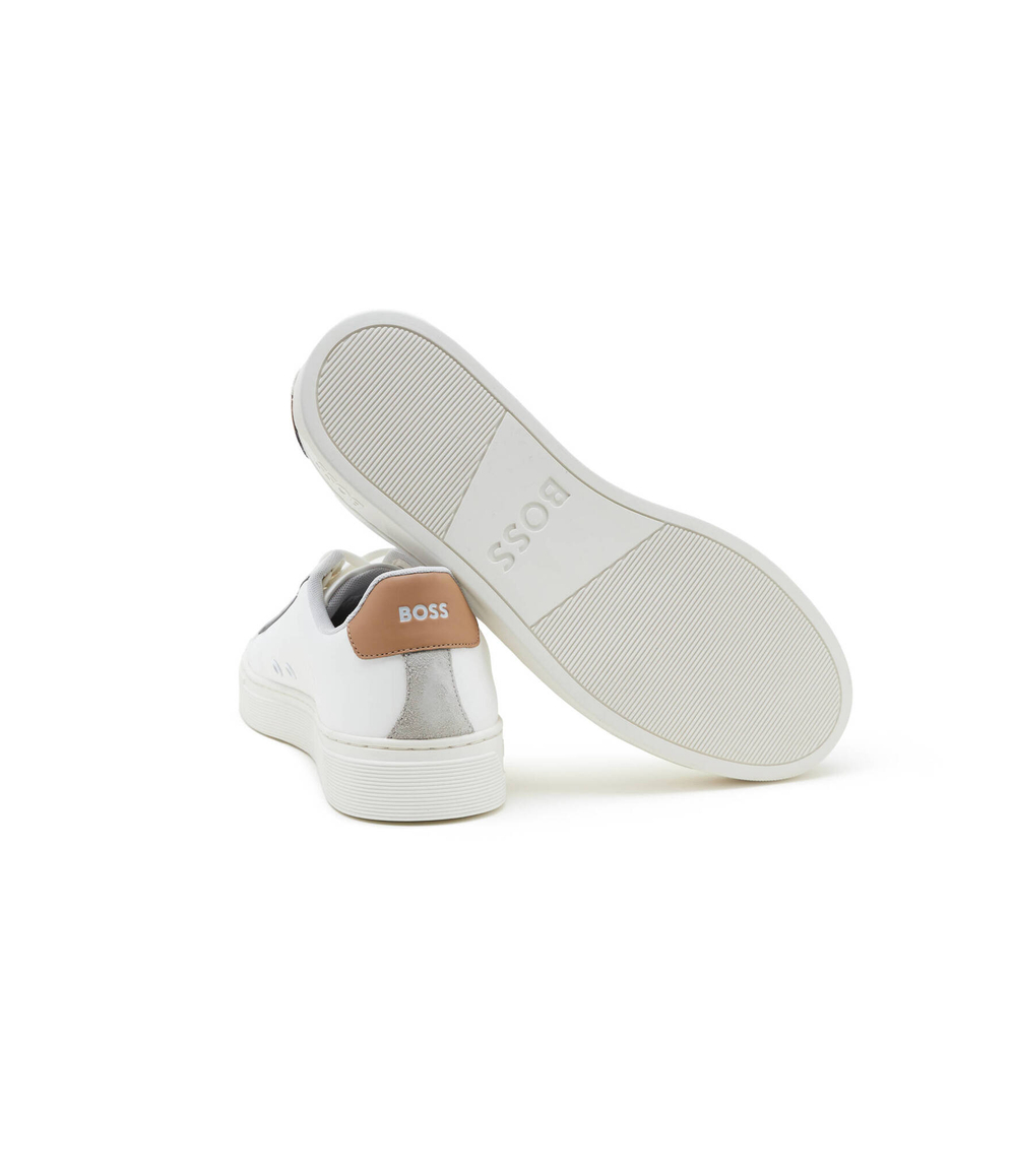 Кожаные кроссовки rhys BOSS BLACK - белый(50502869)