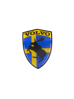 Наклейка Лось/Volvo щит шведский флаг объемная полиуретановая (шильдик Вольво 10х7 см)