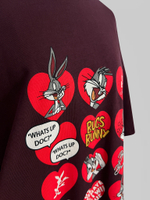 Футболка JN 087 удлиненная свободная с принтом спереди