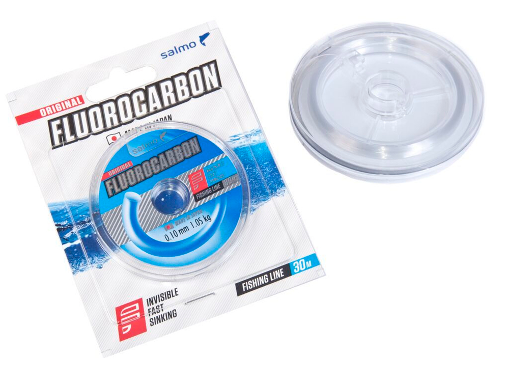 Леска монофильная Salmo FLUOROCARBON 30м, 0,10мм