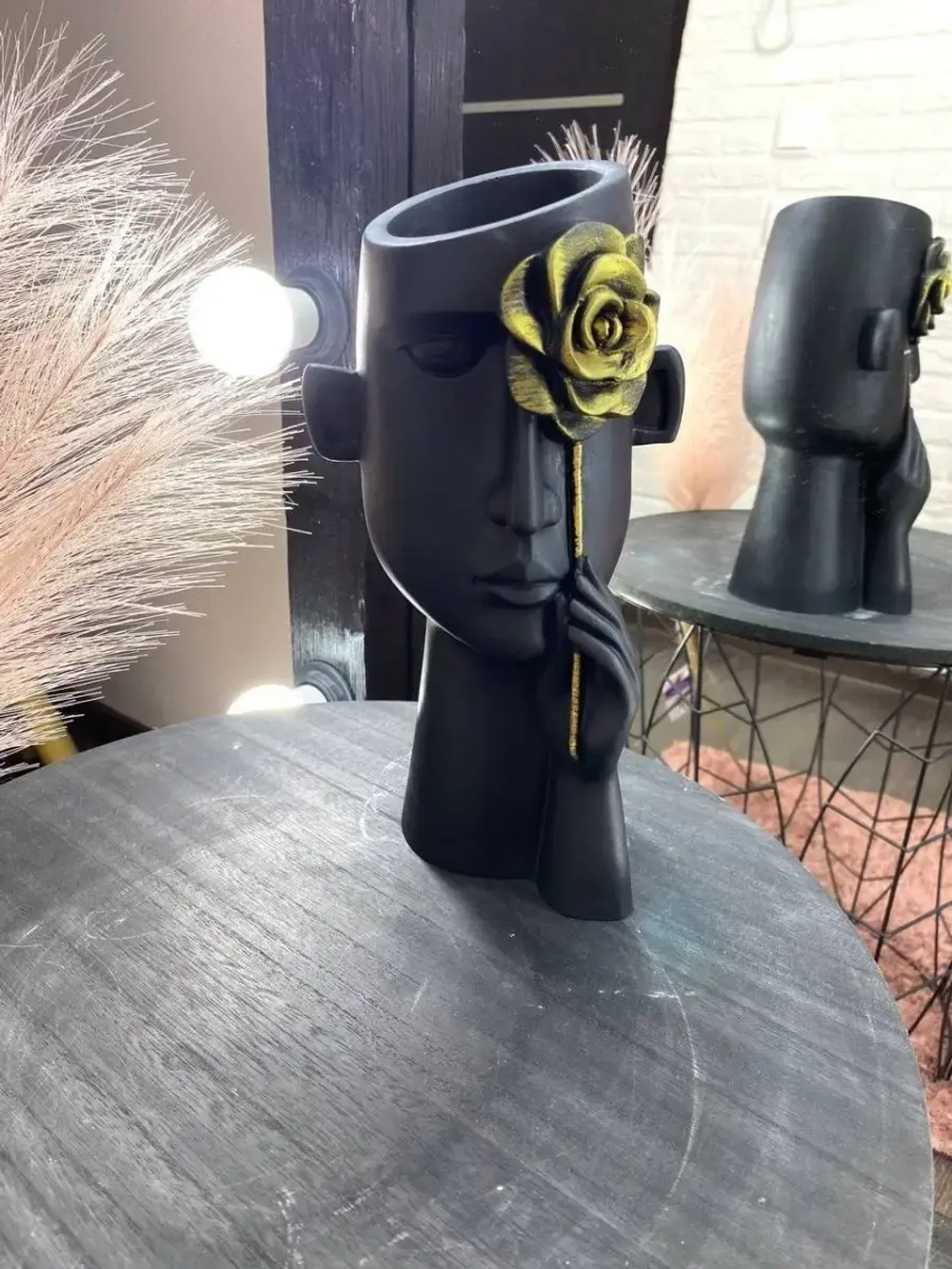 Кашпо - Скульптура - Гипсовая голова Романтик