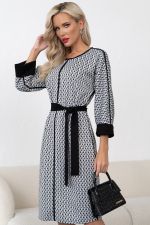 Платье Алана (белый/черный) Р11-1231/4 Nikol
