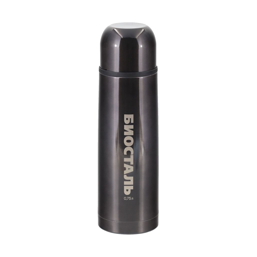 Термос &quot;Биосталь&quot; с узкой горловиной, цв. вороненая сталь, 0,75 л /12/