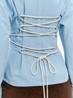 Рубашка приталенная REBEL голубая