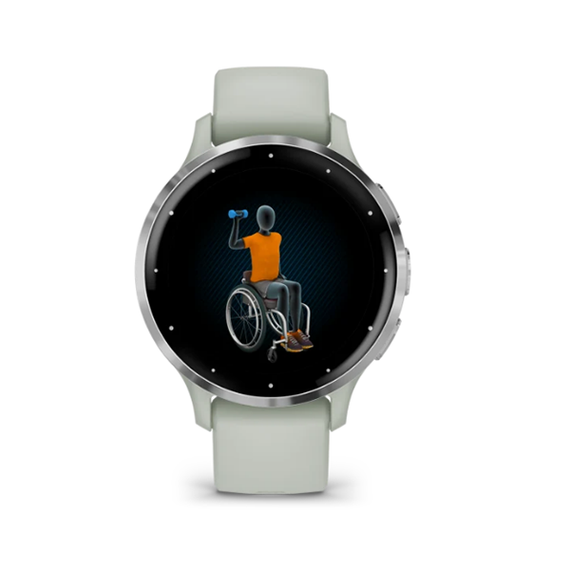 Умные часы Garmin Venu 3S 41 мм Серебристый безель из нержавеющей стали, корпус серо-шалфейного цвета и силиконовый ремешок (010-02785-01)