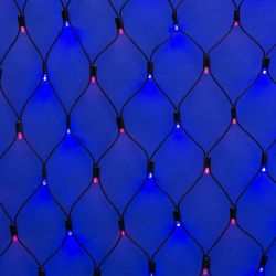 ULD-N2015-288-SBK RED-BLUE IP67 Сетка светодиодная. статическое свечение. 2x1.5м. Соединяемая. 288 светодиодов. Красно-синий свет. Провод черный. TM Uniel.