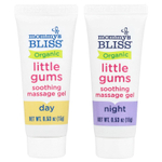 Mommy's Bliss, Organic Little Gums, успокаивающий массажный гель, дневной/ночной пакет, для детей в возрасте от 2 месяцев, 2 тюбика, 15 г (0,53 унции) каждый