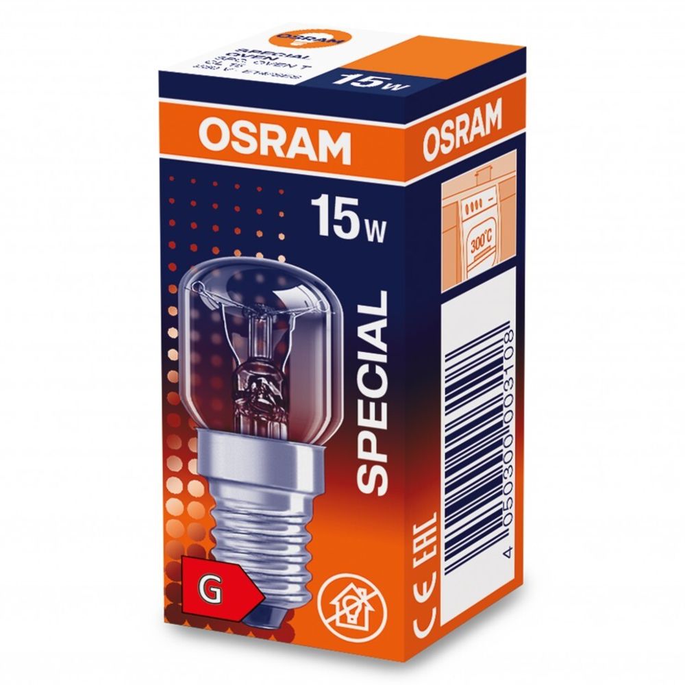 Лампа для духового шкафа / печи OSRAM SPECIAL OVEN  T22 CL 15Вт Е14 230В жаростойкая 300 градусов С