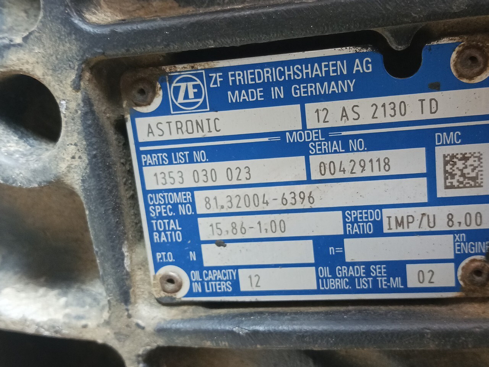 АКПП ZF 12AS2130TD 2017г