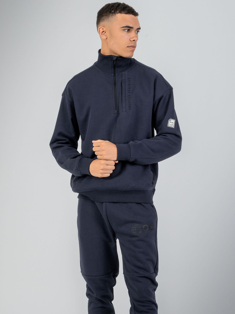 Свитшот с короткой молнией ORIGINAL CREATOR ERROR_404 HALF-ZIP, Темно-синий