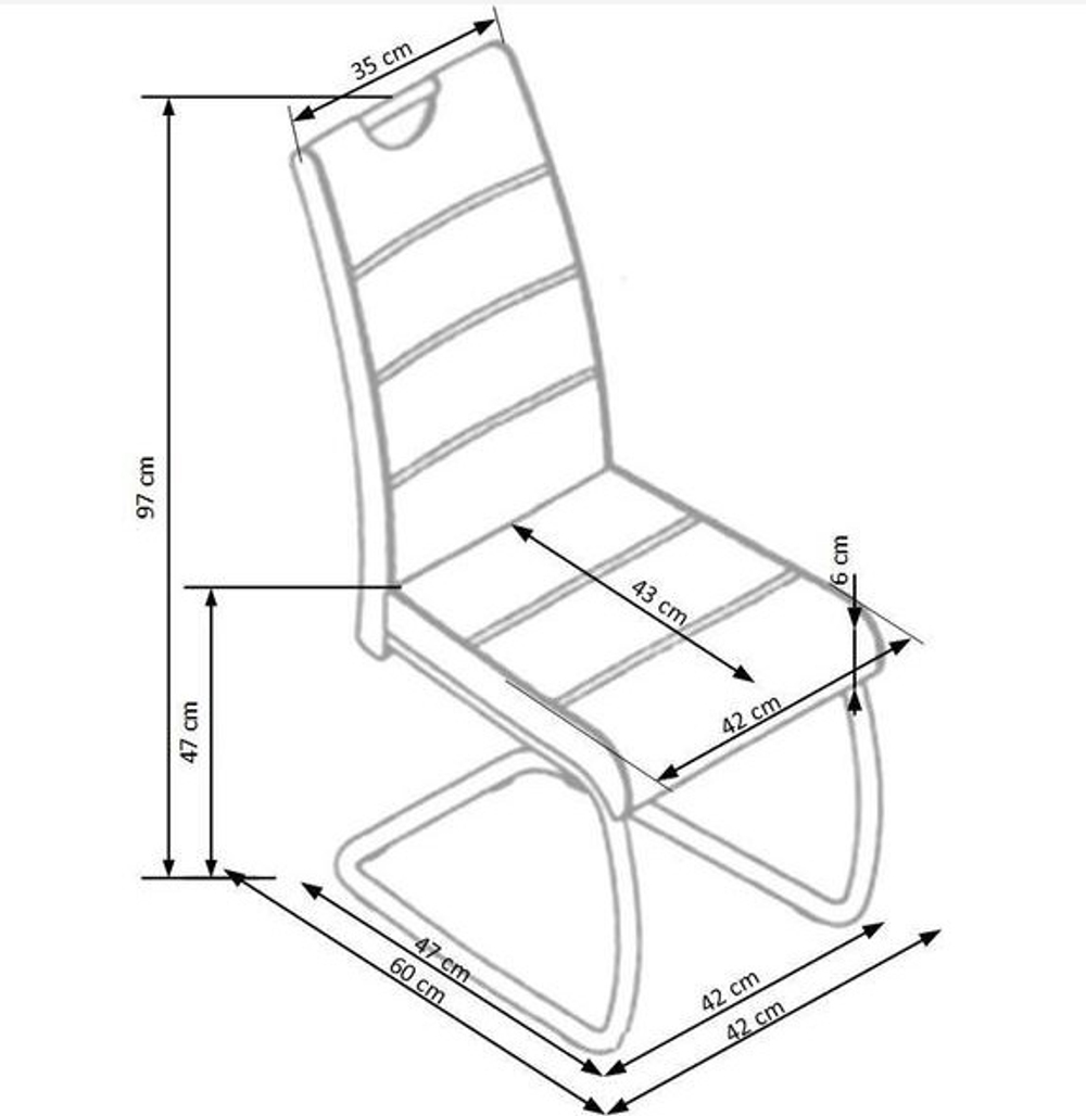 Стул HALMAR K211 белый/хром