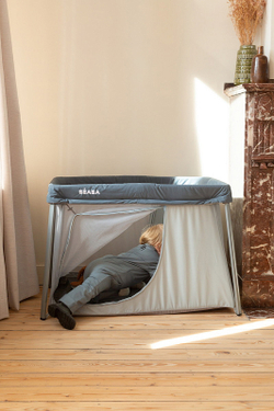 Детская люлька-кроватка-манеж Beaba Lit Parapluie 3 в 1 946001 MINERAL GRIS