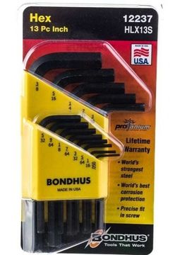Набор из 13 дюймовых черных ключей BONDHUS S .050-3/8" 12237