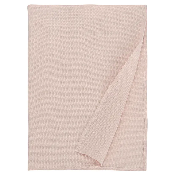 Набор из двух вафельных полотенец изо льна цвета пыльной розы из коллекции essential, 50х70 см