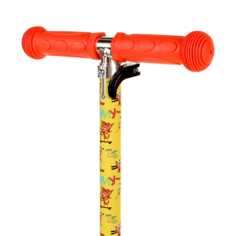 Самокат 3кол. Три кота, 120 и 80 мм, рег.рул.стойка