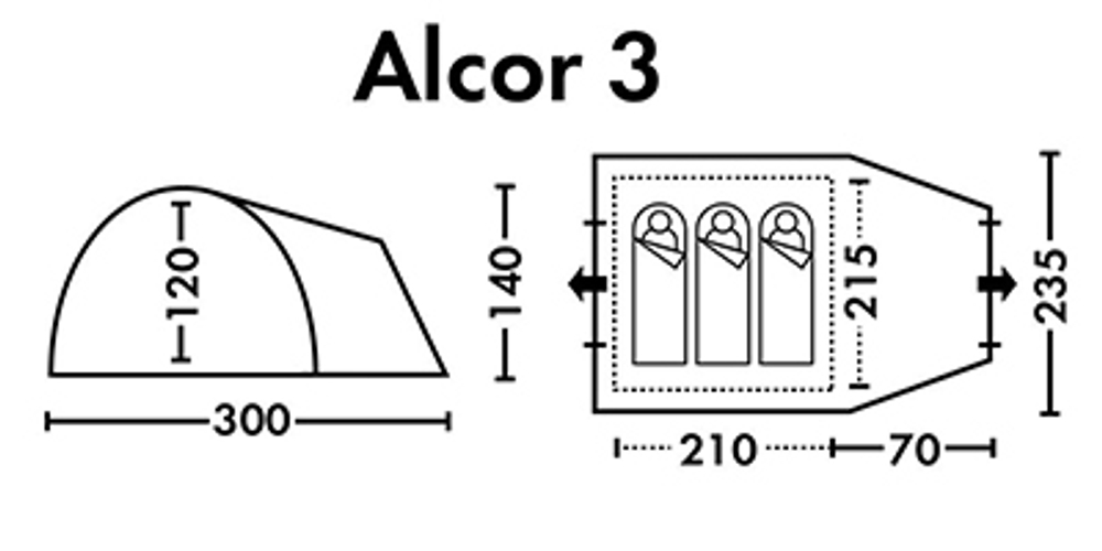 ПАЛАТКА КЕМПИНГОВАЯ FHM ALCOR 3