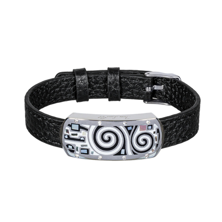 Браслет Fiore Luna на кожаном черном ремешке MKOB0171-1 S