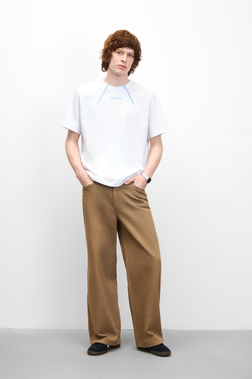 Белая футболка OVERSIZED с вытачками