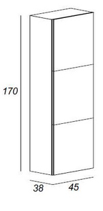 Колонна подвесная с тремя распашными дверцами, реверсивная CEZARES 53132 Rovere scuro Soft