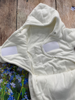 Комплект на выписку 6 предметов велюр "Мишка" (Цвет: Серо-розовый)