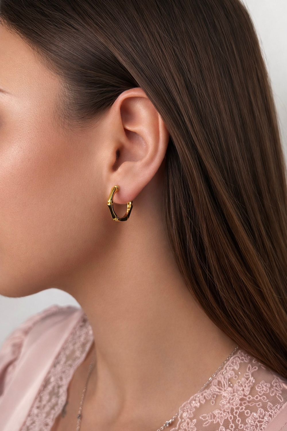 Серьги "Бамбук" в золочении