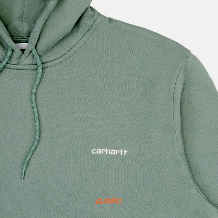 Толстовка мужская Carhartt WIP Script Embroidery Hooded  артикул:I033658_park - купить в магазине Дайс