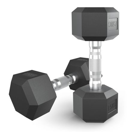 Гантель гексагональная UNIX Fit обрезиненная 7,5 кг, 2 шт.