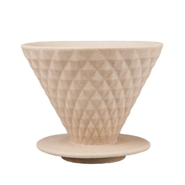 Воронка-дриппер для кофе YAMI Diamond Coffee Dripper V02, коричневая, на 2-4 чашки