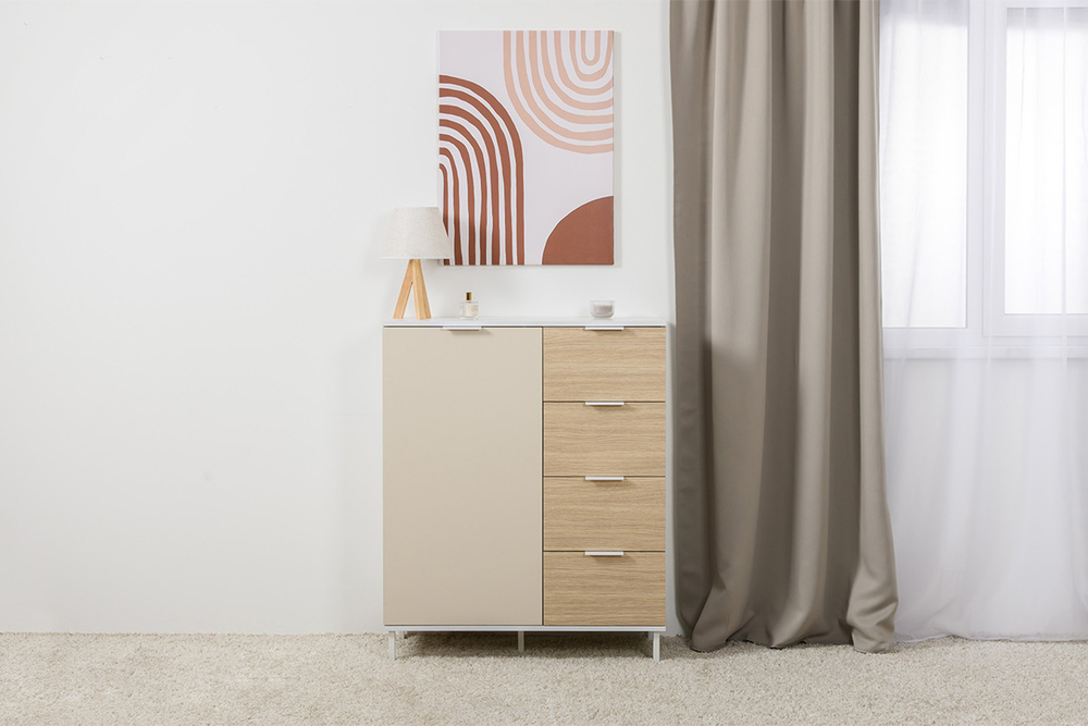 Комод Марвэл 16.234.01, Белый, Сатин, Плэйн