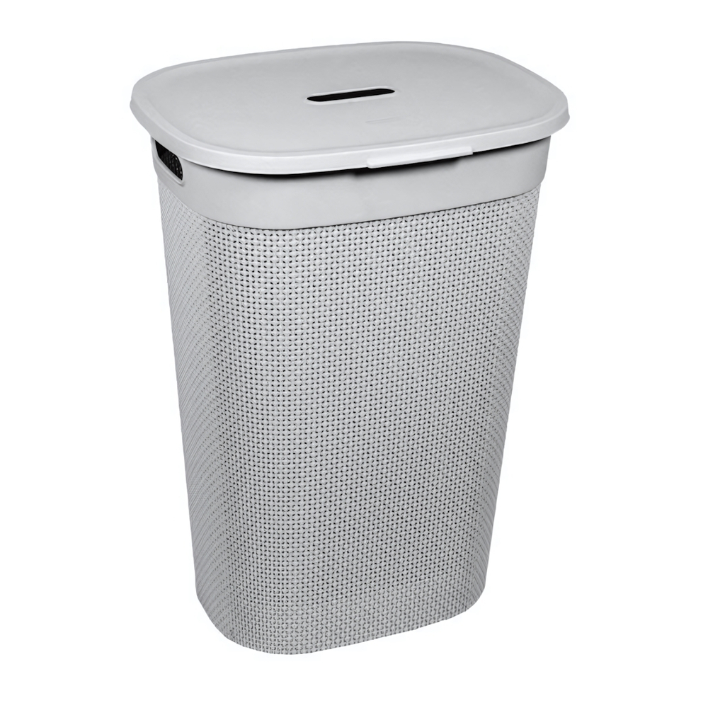 Корзина для белья OSLO 55л серый шторм