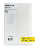 Комплект из сатина ЛЮТЕСМИО 2 наволочки + пододеяльник евро | белый