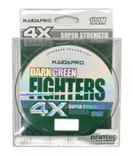 Шнур плетеный Kaida Pro Dark Green Fighters 4x толщина 0,18 мм тест 15.72 кг 100 м цвет Зеленый