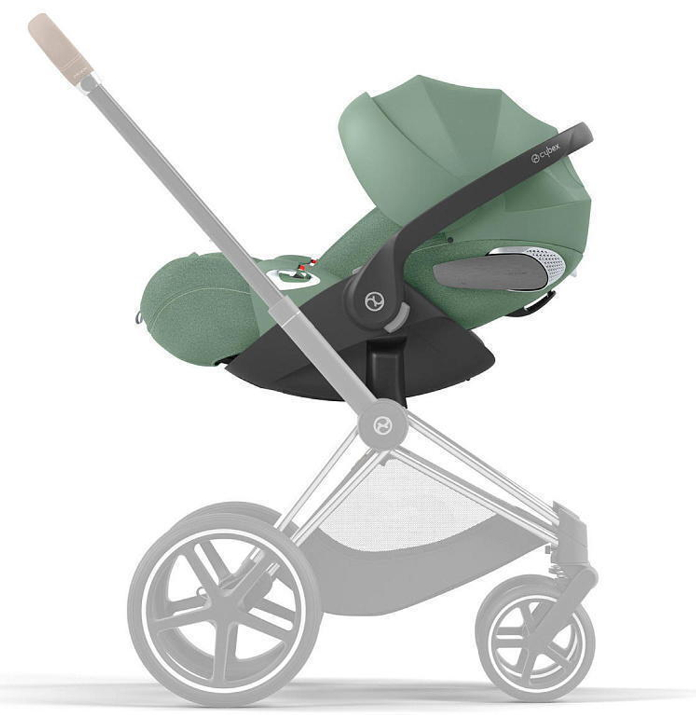 Коляска Cybex Talos S Lux TPE complete Cloud T Leaf Green Plus 3 в 1 Seashell Beige с дождевиками