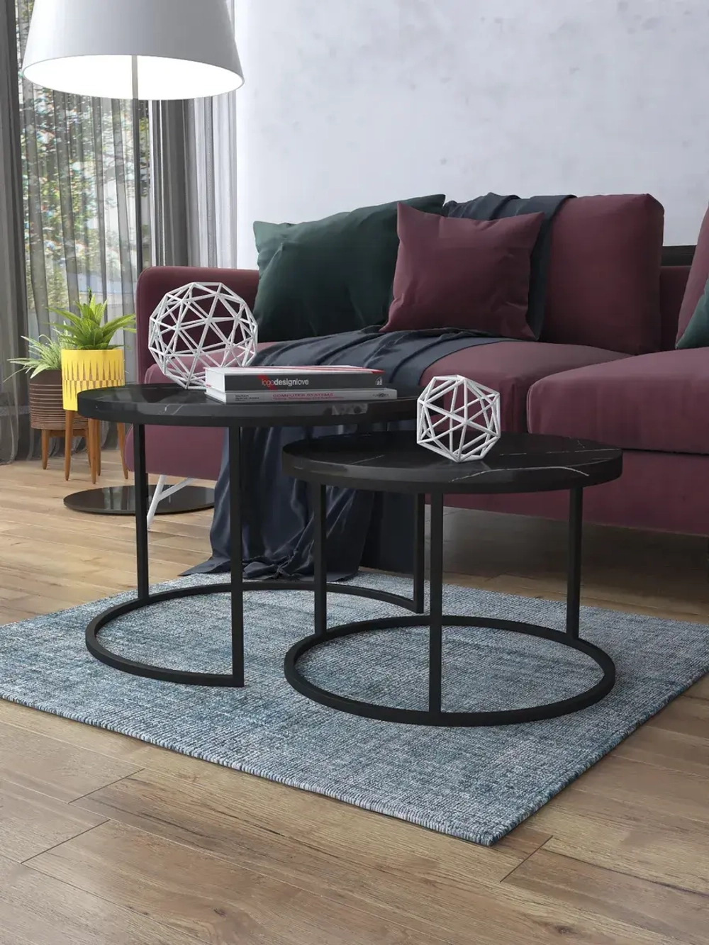 Комплект журнальных столов Акцент - ЧЧГ - МДФ в ПВХ