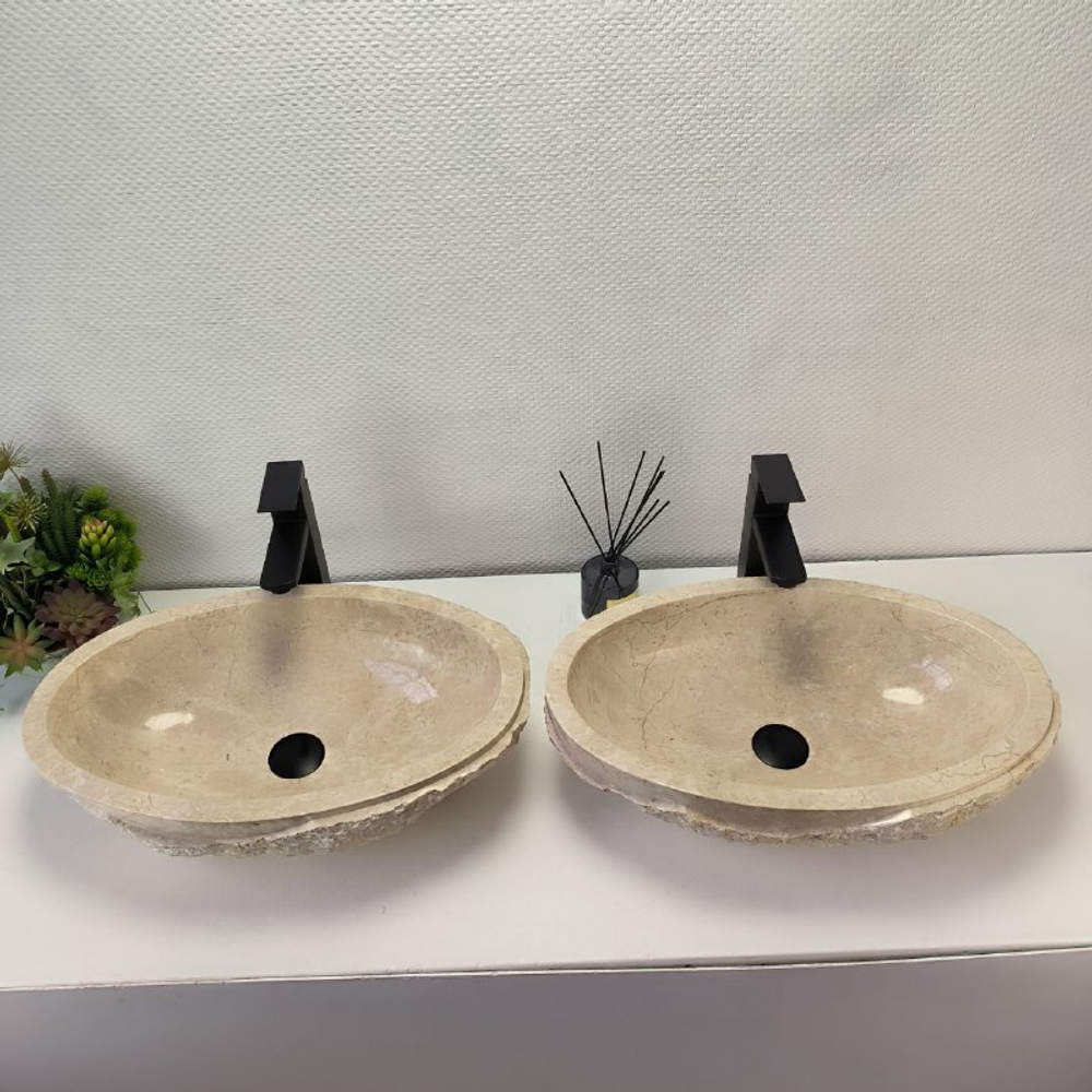 Раковина из мрамора ПАРА! Oval Marmo Wave OM-62884 57*37*15 120