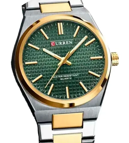 Часы наручные кварцевые CURREN на металлическом браслете, серебристый/серебристо-золотистый W8510-01