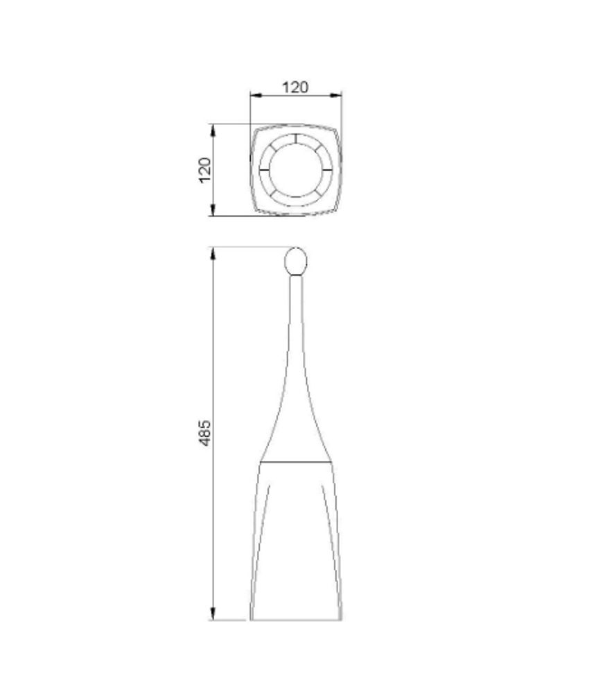 Ёршик туалетный напольный ABS BLACK 09108.N чёрный