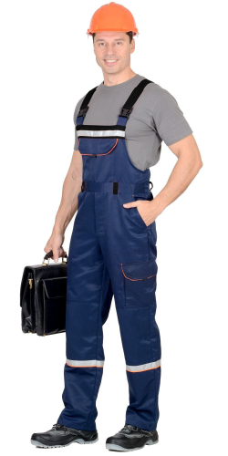 Костюм Nerss-ПРАКТИК-1 куртка, п/к т.синий с черным