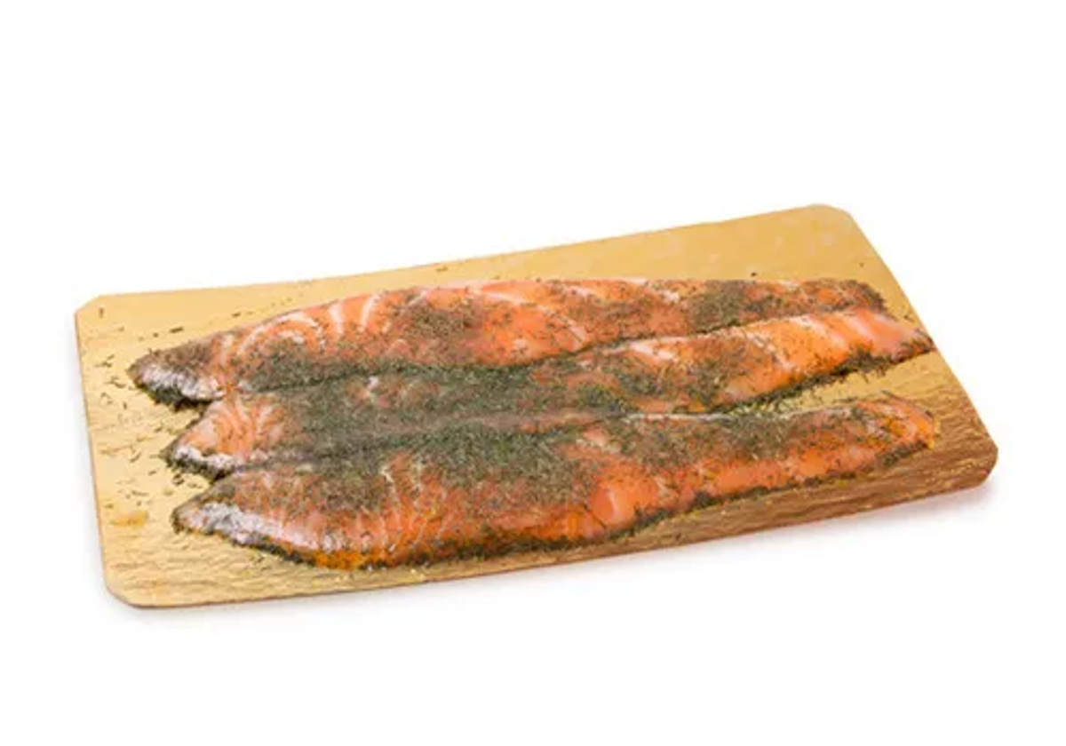 Лосось фирменной посолки с укропом, нарезка, 200г