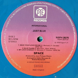 Винтажная виниловая пластинка LP Space Just Blue (UK 1979)