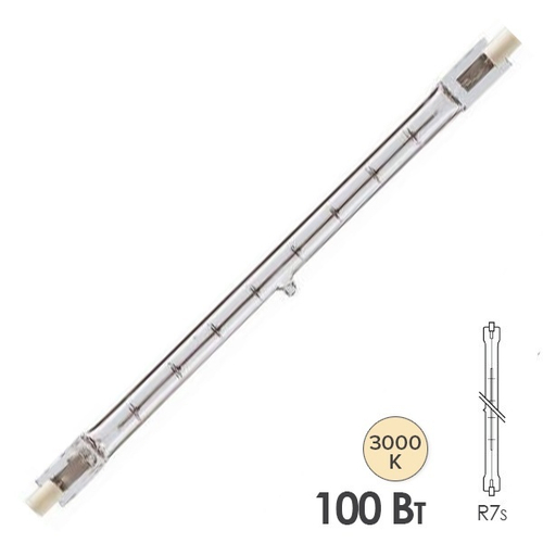 Лампа галогенная линейная LightBest LBH 9065 100W 220V R7s 118mm 700809065