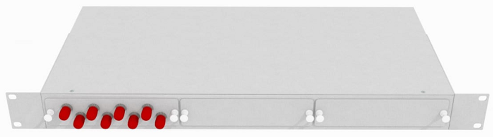 Кросс оптический стоечный  TopLAN КРС-Top-1U-08ST/U-OS2-GY