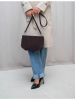 Сумка через плечо маленькая натуральная замша