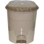 Ведро для мусора с педалью 7л (латте-капучино)