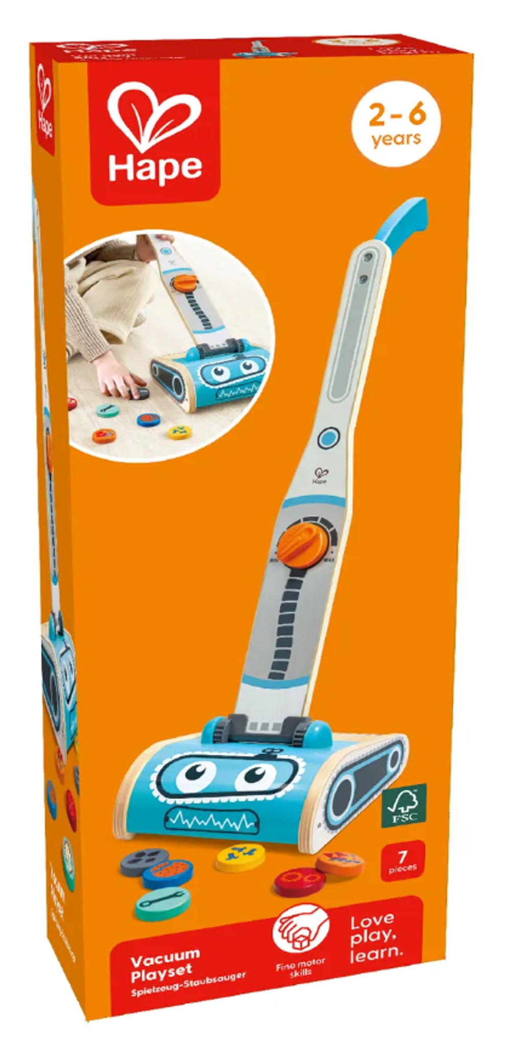 Детский игровой набор для уборки Пылесос, 7 предметов