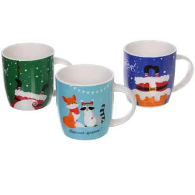 Кружка керамическая 300мл «Новогодние забавы»
