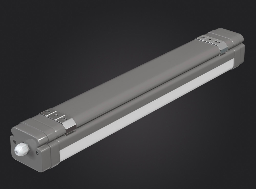 Светильник LED ДСП Айсберг ll мини 18Вт 5000К 2050Лм опал IP65 590х85х70мм DARKLUM