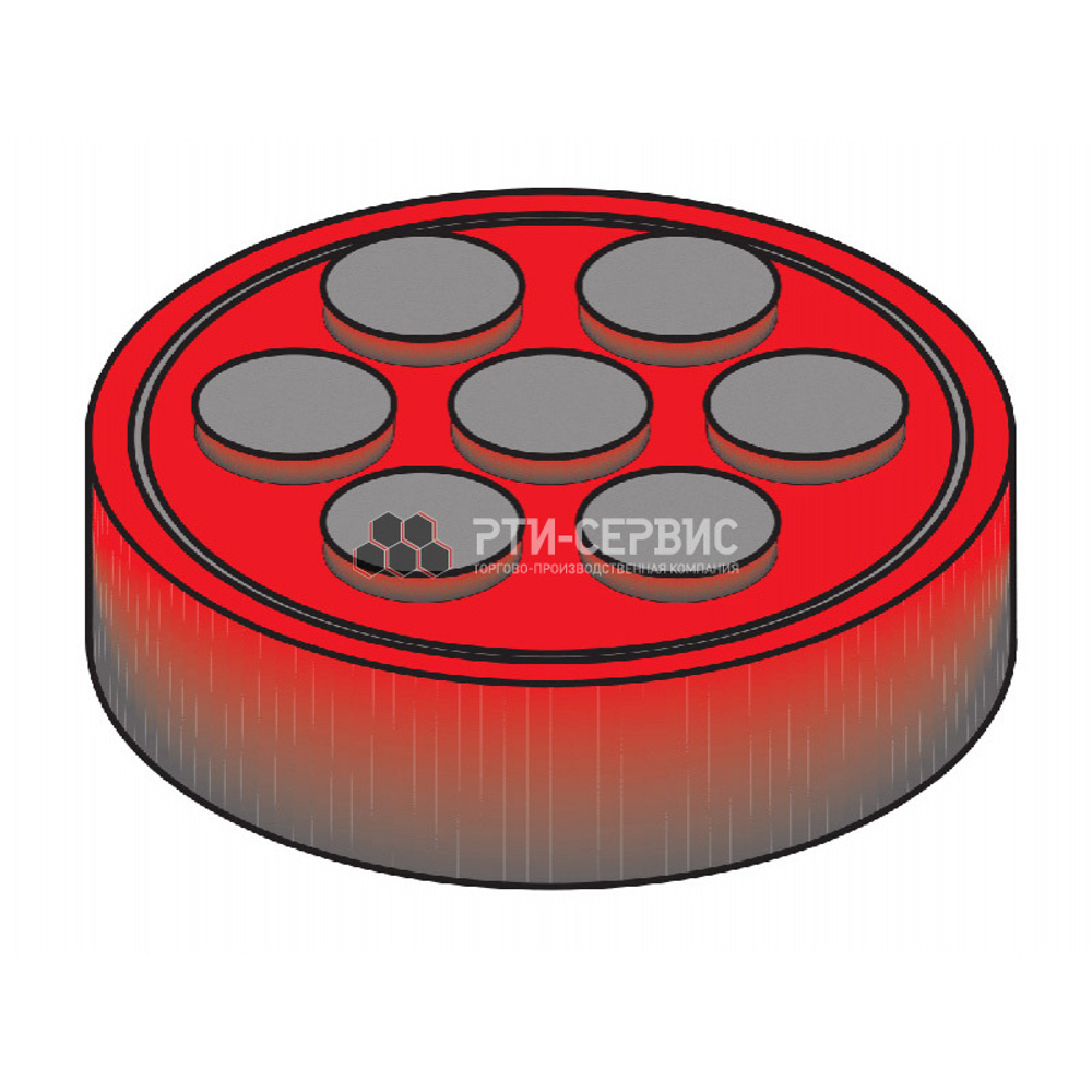 Резиновая накладка (РТИ-СЕРВИС 1015К) для подъемников "Nussbaum", кордированная