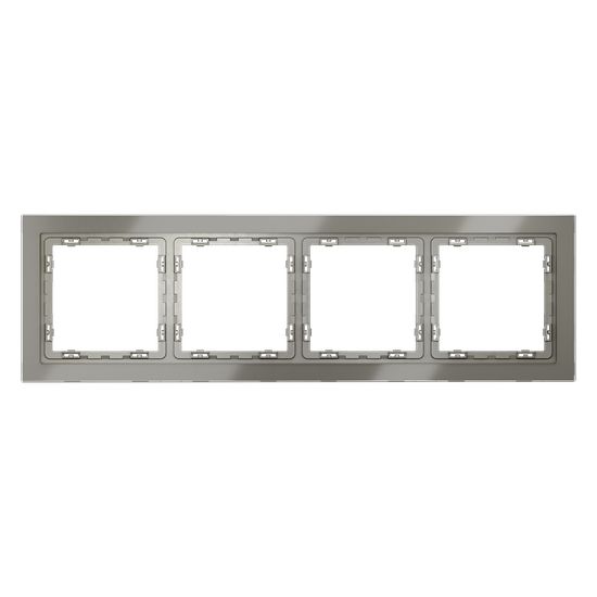 Рамка стеклянная VOLTUM S70 на 4 поста, (шелк, стекло)