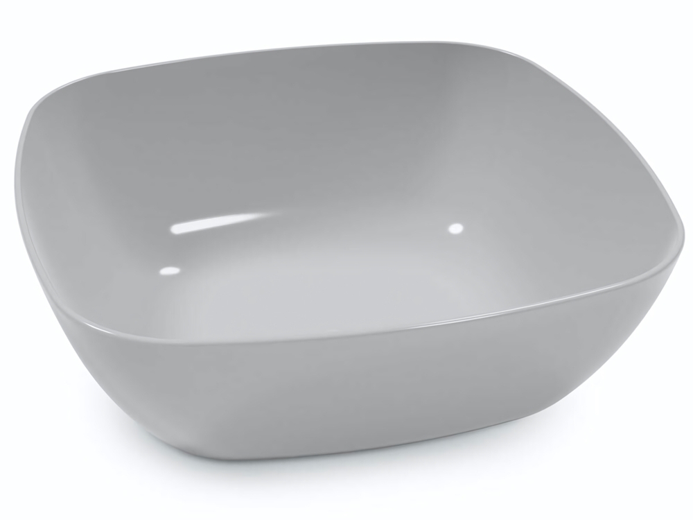 Тарелка "Квадро" глубокая, серый